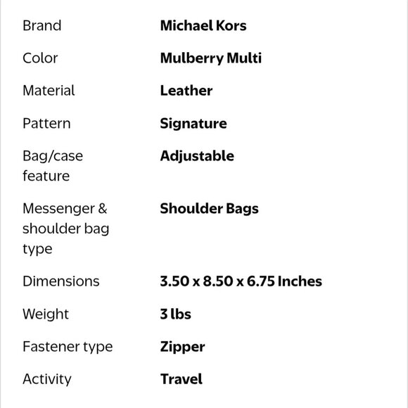 BRAND NEW MICHAEL KORS MULBERRY MULTI JET SET CROSSBODY - Picture 4 of 7